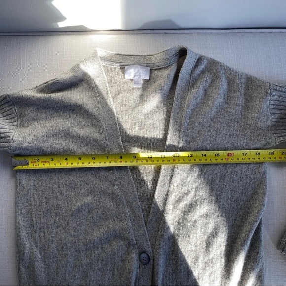 PURE Collection Wool Cashmere Gray Cardigan Size 4 - Picture 9 of 12